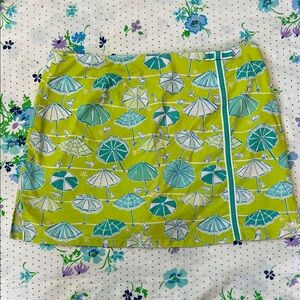 Lilly Pulitzer White Label Umbrella Print Skort - 12